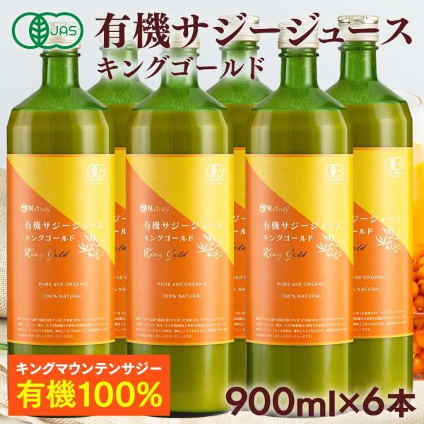 サジー 有機サジージュース キングゴールド 900ml×6個 有機JAS認証 オーガニック 栄養機能...