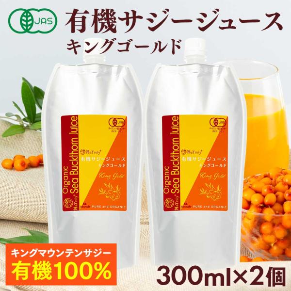 サジー 有機サジージュース キングゴールド 300ml×2個 有機JAS認証 オーガニック 栄養機能...