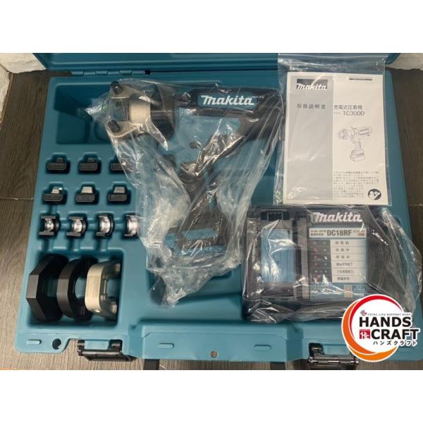 ▽【送料無料】【未使用品】makita マキタ TC300D 18V 充電式圧着機 本体+充電器付+...