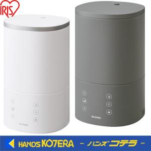 IRIS アイリスオーヤマ　上給水ハイブリッド加湿器　550ml　AHM-HU55A　ホワイト／グレー｜handskotera