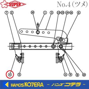 スーパーツール  部品　クランプAMC250N用　No.4　ツメ　AMCT　 1個｜handskotera