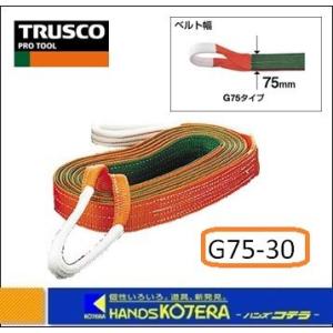 TRUSCO トラスコ　ベルトスリング  G75-30　JIS３等級　両端アイ形　75mmX3.0m｜handskotera