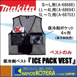 makita マキタ  保冷剤ベスト『ICE PACK VEST』メッシュベスト・保冷剤ポケット×4（保冷剤別売）A-68688/A-68694｜ハンズコテラ Yahoo!ショップ