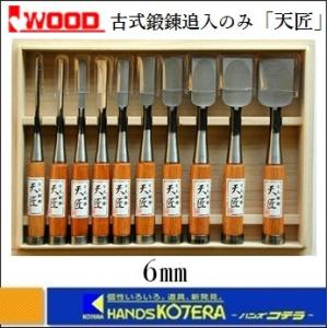 IWOOD アイウッド  小山　古式鍛錬追入のみ 「天匠」 グミ柄　6mm  〔鑿〕