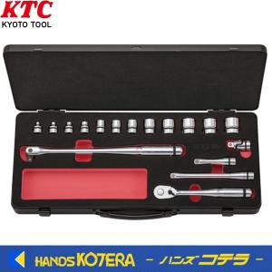 KTC 京都機械工具  ネプロス　9.5sq.ソケットレンチセット[17点]（ケース付）6角/12角　NTB317XCZ｜handskotera