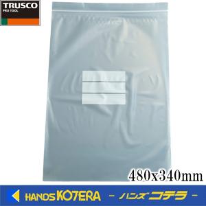 TRUSCO トラスコ  チャック付ポリ袋（白枠付き）0.08mm厚　480Ｘ340mm　100枚入　TCBW-L-8-TM｜handskotera