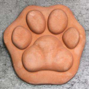 敷石 踏み石 飛び石 / 肉球ステップストーン レッド 飛石