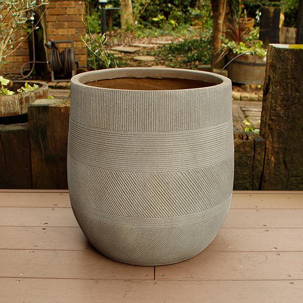 植木鉢 ファイバークレイ ストラMIX 丸型 43×43