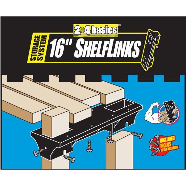 【在庫限り】ツーバイフォーベーシック シェルフリンクス ブラック 高さ:約７．５cm　（511843...