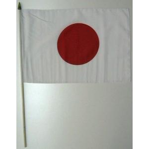 国旗　日本　棒付き小サイズ 旗：３０cm×４５cm 棒の長さ：６０cm　（6662595）　 送料別...