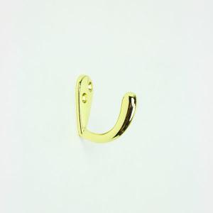 金属製壁用フック　ゴールド　ビス止め式　746ZN5　奥行：約38mm　（7336420）　 送料別 ※同じ商品は30個までネコポス