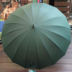 【倉庫】16本骨 ジャンプ式傘 60cm グリーン グラスファイバー強化骨 (8970041) 取寄せ商品 送料別 通常配送