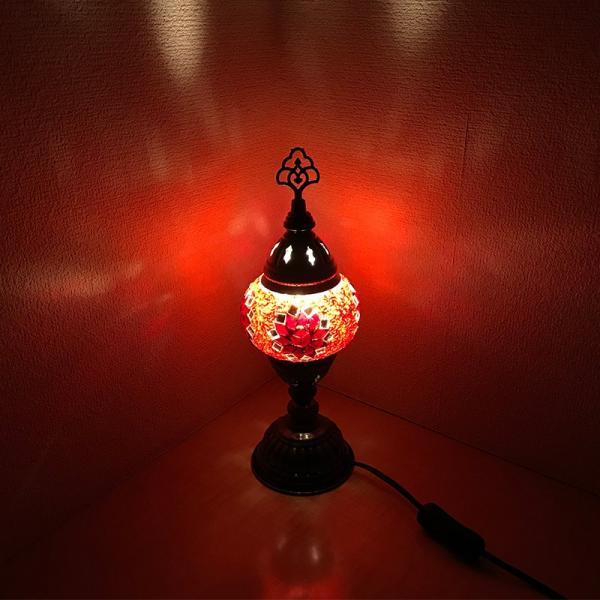 テーブルランプ トルコ製 Sサイズ  《ガラス玉：W11cm H8cm》 トルコランプ モザイクラン...