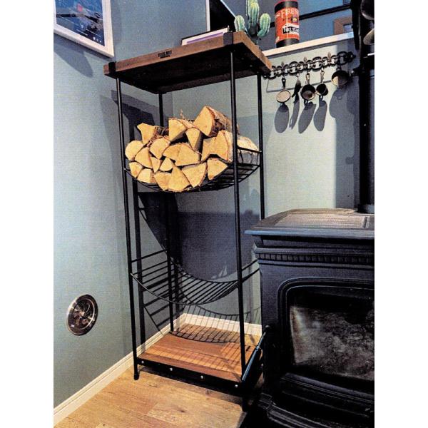 ファイヤーウッドラック　薪ストックシェルフ