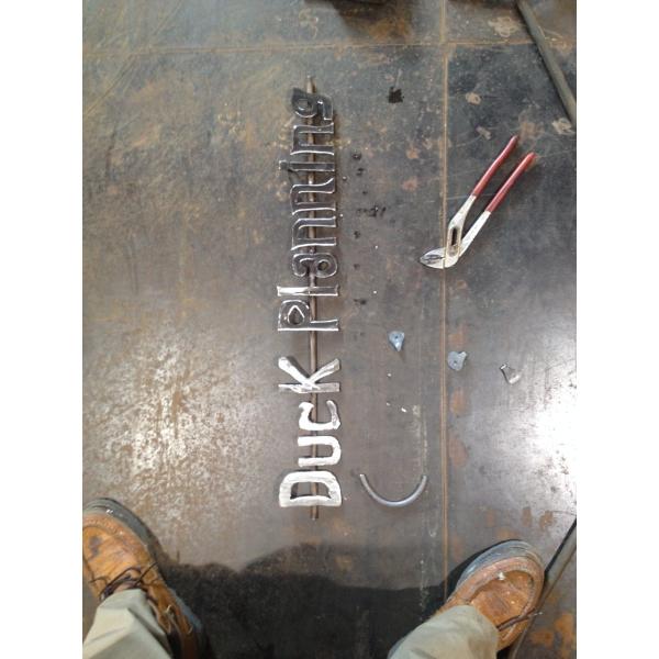 表札（10文字） アイアン アルファベット 切り文字 ハンドメイド サインプレート 店舗の看板にもO...