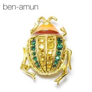 BEN AMUN ベンアムン 甲虫 スカラベ 昆虫 ラッキーモチーフ 幸運 ブローチ ピン 24金仕上げ Gold｜handsoftheworld