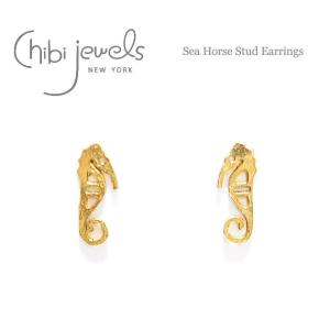 ★ chibi jewels チビジュエルズ タツノオトシゴ モチーフ スタッドピアス Sea Horse Stud Earrings Gold