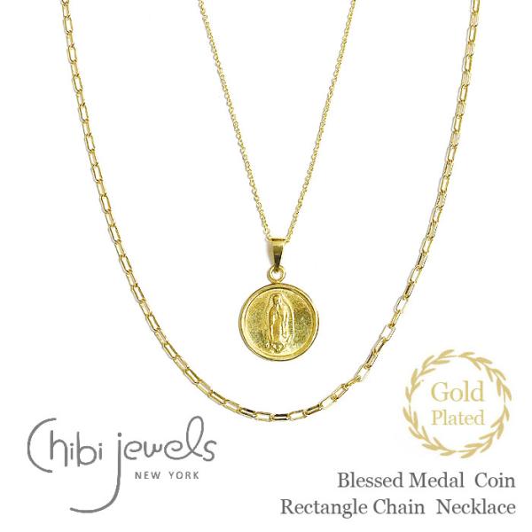 chibi jewels チビジュエルズ 4WAY レイヤード レクタングル チェーン 重ねづけ マ...