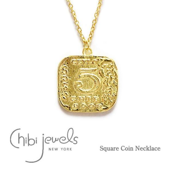 ★  chibi jewels チビジュエルズ スクエア コイン ゴールド ネックレス Square...