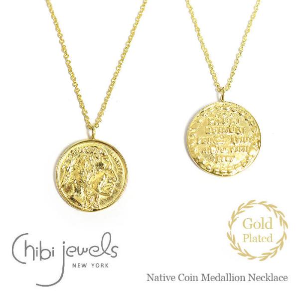 chibi jewels チビジュエルズ ネイティブ ロゴ コインネックレス ネックレス ゴールド ...