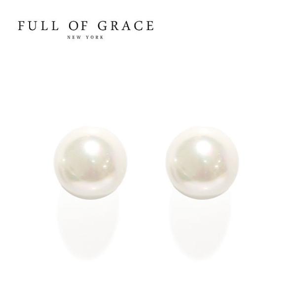 FULL OF GRACE フルオブグレイス パール スタッズピアス Medium Pearl Ea...