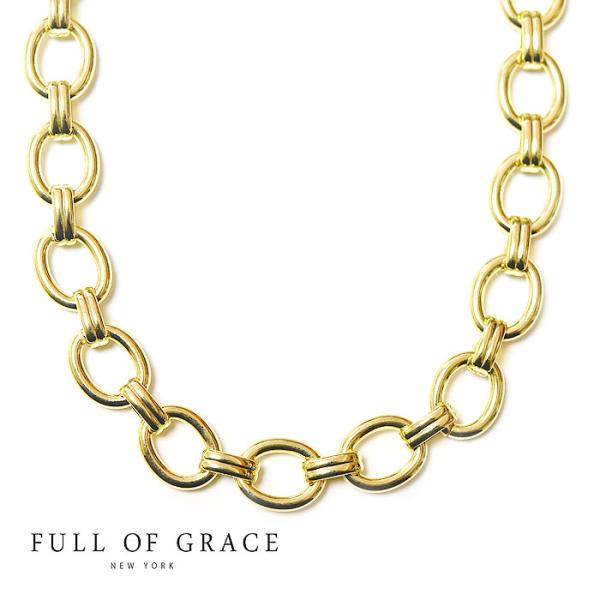 FULL OF GRACE フルオブグレイス オーバル 楕円形 ボリューム チェーン ネックレス シ...