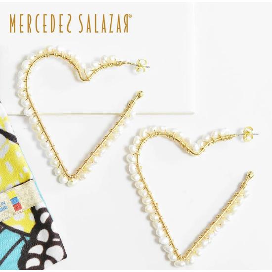 ≪MERCEDES SALAZAR≫ メルセデス サラザール 真珠 パール 芥子 ケシパール ハート...