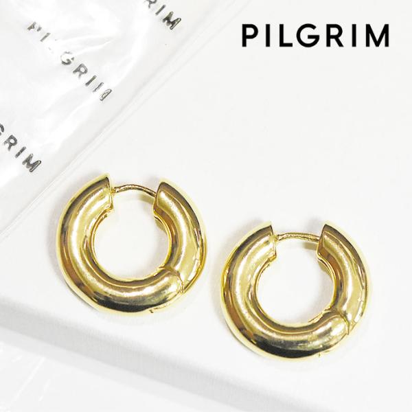 【待望の最新作】≪PILGRIM≫ ピルグリム ぷっくり ボリューム 幅広 フープ ピアス 中折れ ...