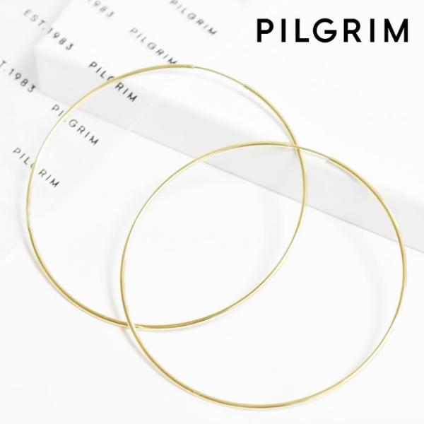 ≪PILGRIM≫ ピルグリム 華奢 ビッグ フープ ピアス XLサイズ 大きめ ゴールド SANN...