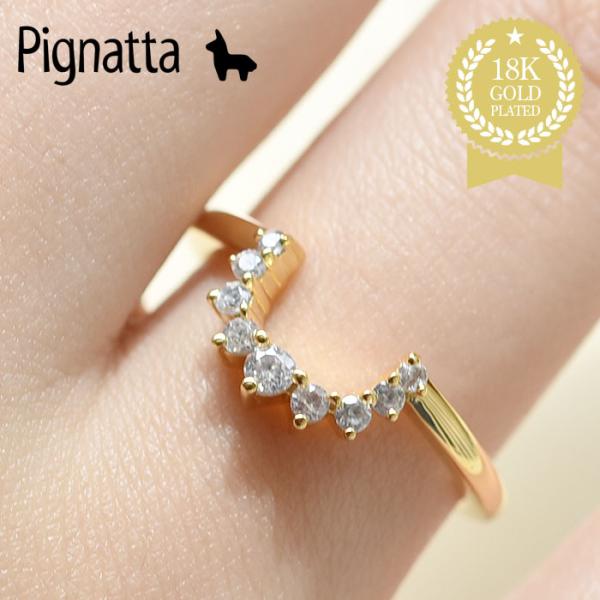 ≪Pignatta≫ ピニャッタ キュービックジルコニア CZ 馬蹄 ホースシュー U字 ビジュー ...