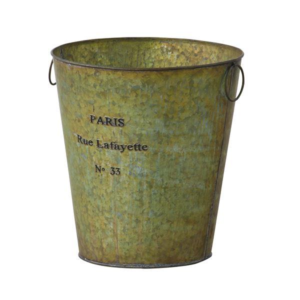 ダストボックス ゴミ箱 直径25×高さ29cm LFS-426GR スチール製 PARIS パリス ...