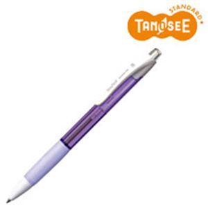 （まとめ）TANOSEE ノック式油性ボールペン（なめらかインク） 極細 0.5mm ラベンダー（イ...