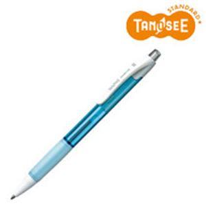 （まとめ）TANOSEE ノック式油性ボールペン（なめらかインク） 極細 0.5mm アクアブルー（...