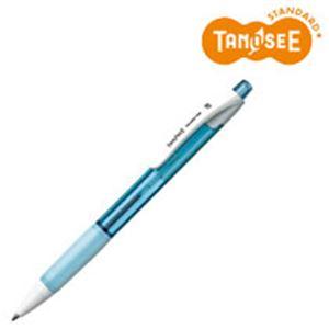 （まとめ）TANOSEE ノック式油性ボールペン（なめらかインク） 細字 0.7mm アクアブルー（...