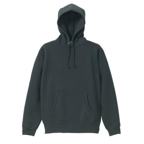 裏起毛 プル パーカー Lサイズ ブラック 綿混 10.0オンス ヘビーウェイト 裏起毛 保温性 フ...