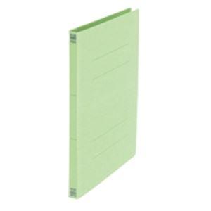 プラス フラットファイル/紙バインダー 〔A4/2穴 100冊〕 No.021N グリーン(緑)