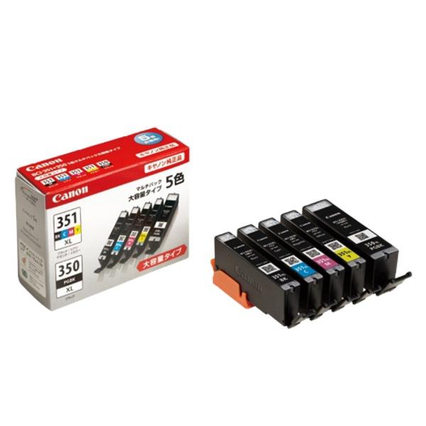 Canon キヤノン インクカートリッジ 純正 〔BCI-351XL+350XL/5MP〕 5色パッ...