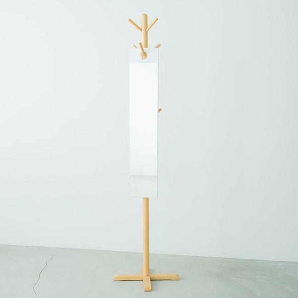 フックミラー(100) (ホワイト/白) 幅20cm×高さ100cm ウォールミラー/壁掛け/鏡/飛...