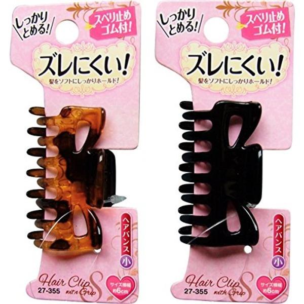 ゴム付でズレ難い しっかりとまるヘアバンス(小) 27-355 ２種アソート〔12個セット〕