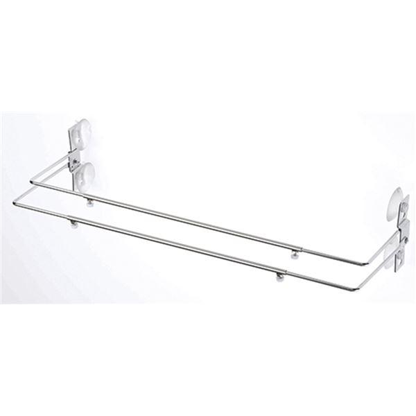 洗濯機用タオルハンガー 〔吸盤付き 約190×375〜670×120mm〕 日本製 耐荷重4kg 『...