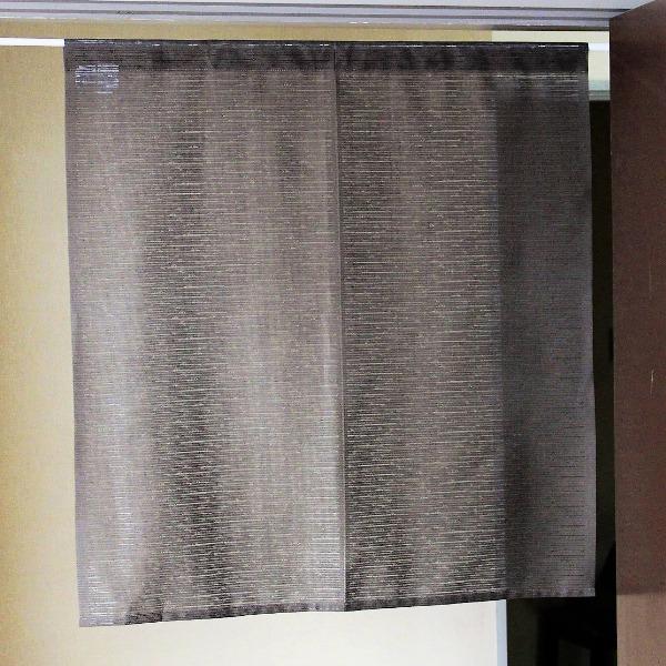 間仕切り カーテン 85×90cm ブラウン 日本製 防炎加工 取り付け簡単 突っ張り棒 のれん 暖...