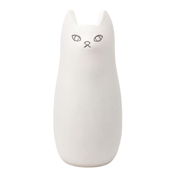傘立て アンブレラスタンド 約幅19cm ホワイト 猫型 陶器製 玄関 エントランス 入口 リビング...