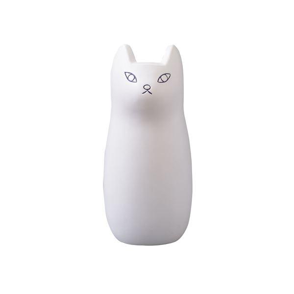 傘立て アンブレラスタンド 約幅15.5×奥行17×高さ34.5cm 猫型 ホワイト 陶器 完成品 ...