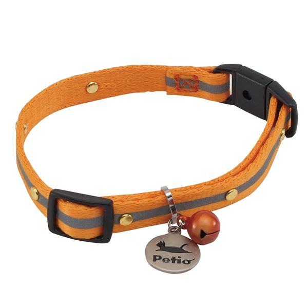 （まとめ）CAT COLLAR ラインカラー オレンジ〔×3セット〕 (猫用品/首輪)