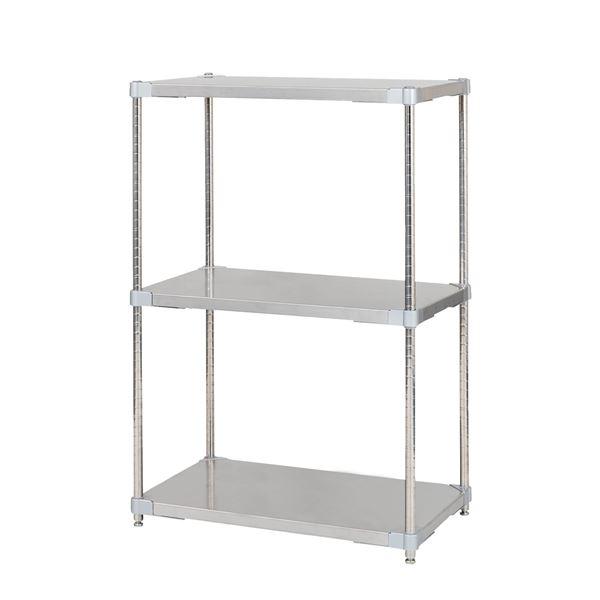 ステンレス シェルフ 46×76cm 3段 H120cm 日本製 耐錆 耐薬性 耐久性 冷蔵 冷凍 ...
