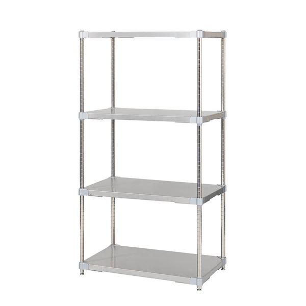 ステンレス シェルフ 46×76cm 4段 H150cm 日本製 耐錆 耐薬性 耐久性 冷蔵 冷凍 ...