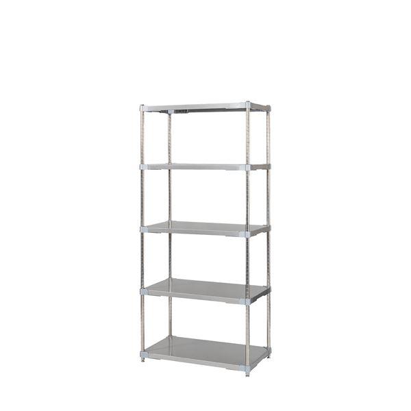 ステンレス シェルフ 46×76cm 5段 H180cm 日本製 耐錆 耐薬性 耐久性 冷蔵 冷凍 ...