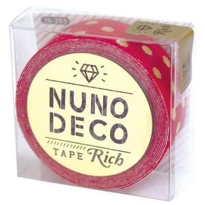 KAWAGUCHI 手芸用品 NUNO DECO ヌノデコテープ リッチドット レッド 15-293