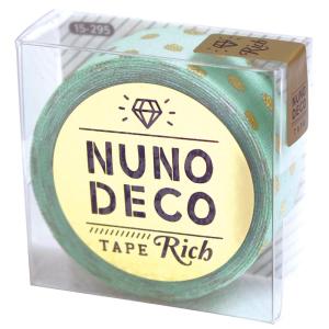 KAWAGUCHI 手芸用品 NUNO DECO ヌノデコテープ リッチドット グリーン 15-295
