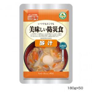 アルファフーズ UAA食品　美味しい防災食　豚汁180g×50食